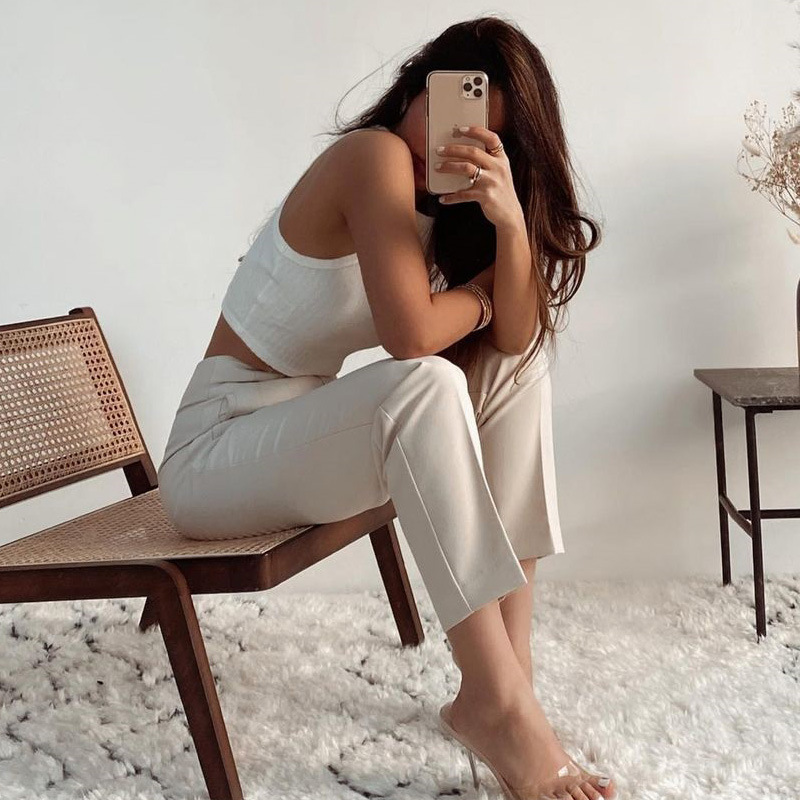 Pleated Slim-Leg High-Waist Pant - Image 3