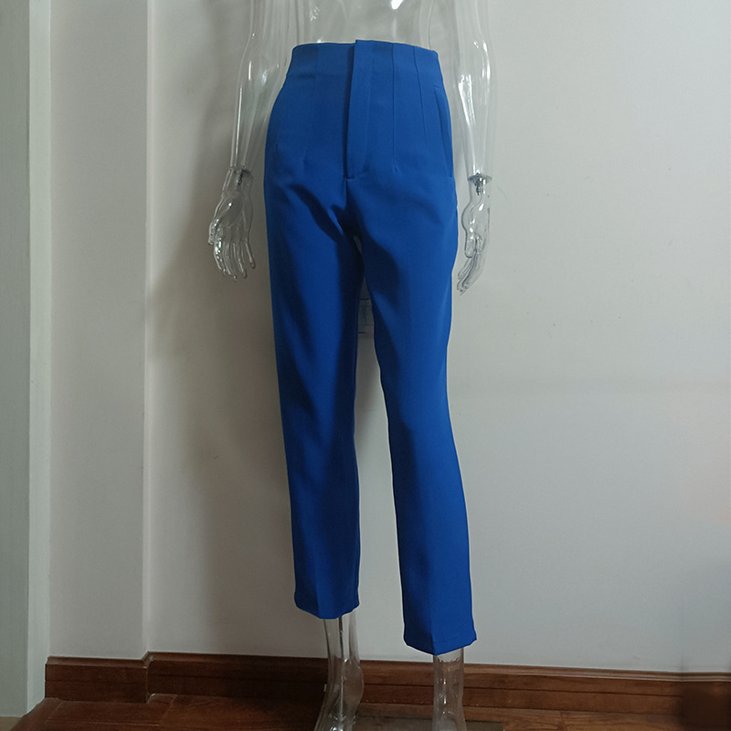 Pleated Slim-Leg High-Waist Pant - Image 7