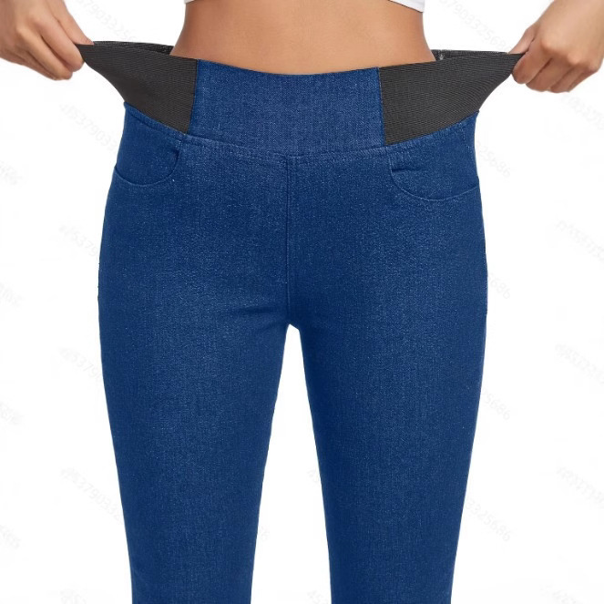 Cozy Fleece Slim-Fit Jeans - Image 6