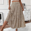 Boho Chic Floral Maxi Skirt – Flowing A-Line Style with High Elastic Waist