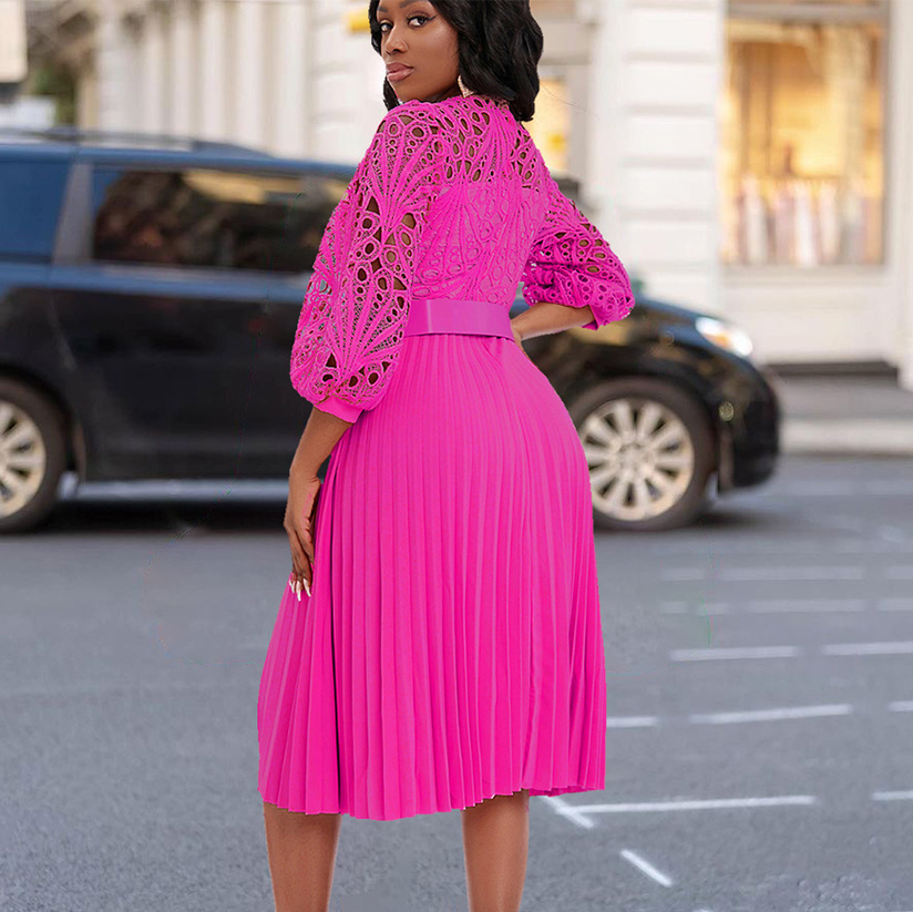 Elegant Lace Midi Dress for Women - Image 7