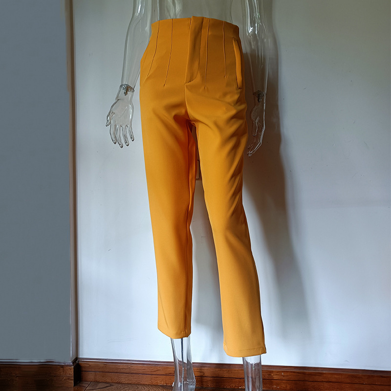 Pleated Slim-Leg High-Waist Pant - Image 5