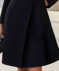 Alternative view of High Neck Long Sleeve Blouse for Women – Slim Fit Mock Neck