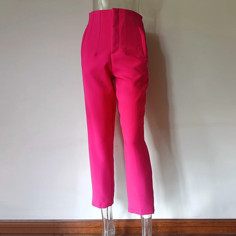 Pleated Slim-Leg High-Waist Pant - Image 9