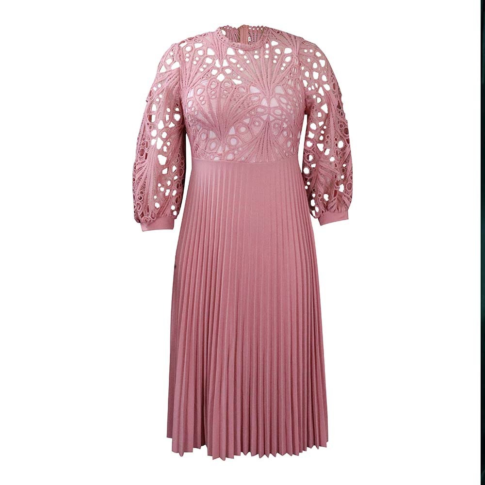 Elegant Lace Midi Dress for Women - Image 3