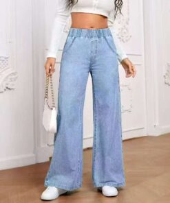 Alternative view of Plus Size Wide Leg Jeans
