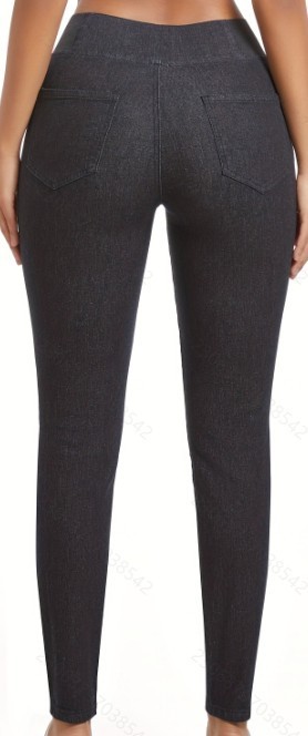Cozy Fleece Slim-Fit Jeans - Image 2
