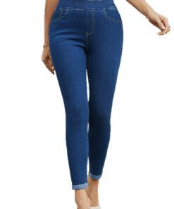 Blue Cropped Skinny Pants